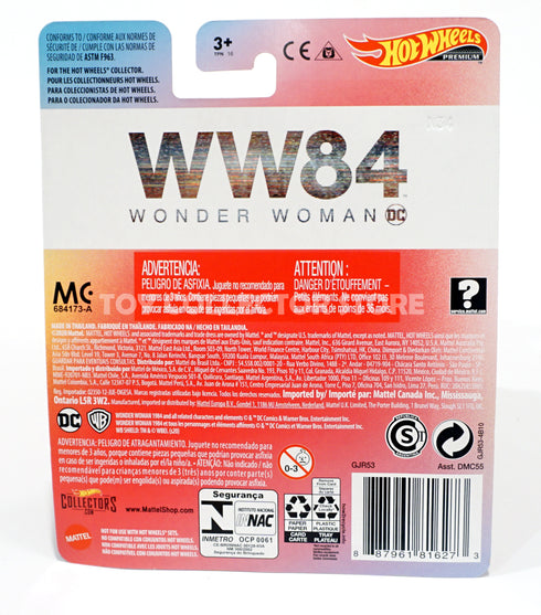 Hot Wheels Wonder Woman Jet Diecast WW84 retro entertainment JET with Stand